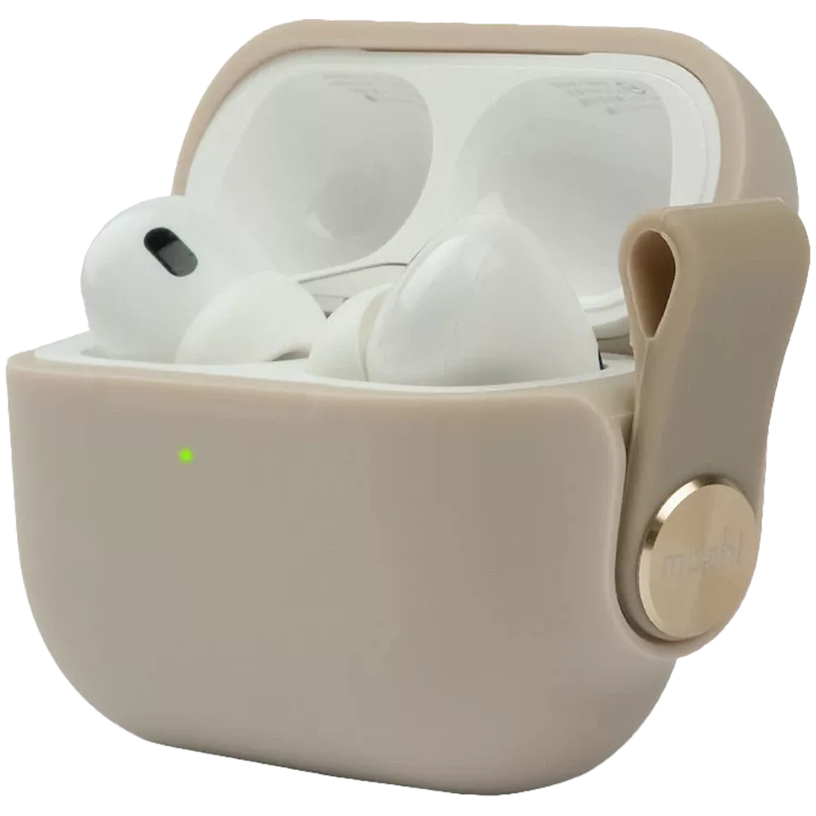 Case MOSHI |EnglishPebboEnglish| [Wireless Charger Compatible] Savanna Beige for AirPods (Gen3) — Изображение №1