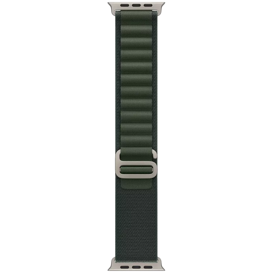 APPLE 49mm Alpine Loop - Natural Titanium Finish Band Alpine Loop - Natural Titanium Finish Dark Green for Apple Watch 44/45/46/49 mm — Image №1