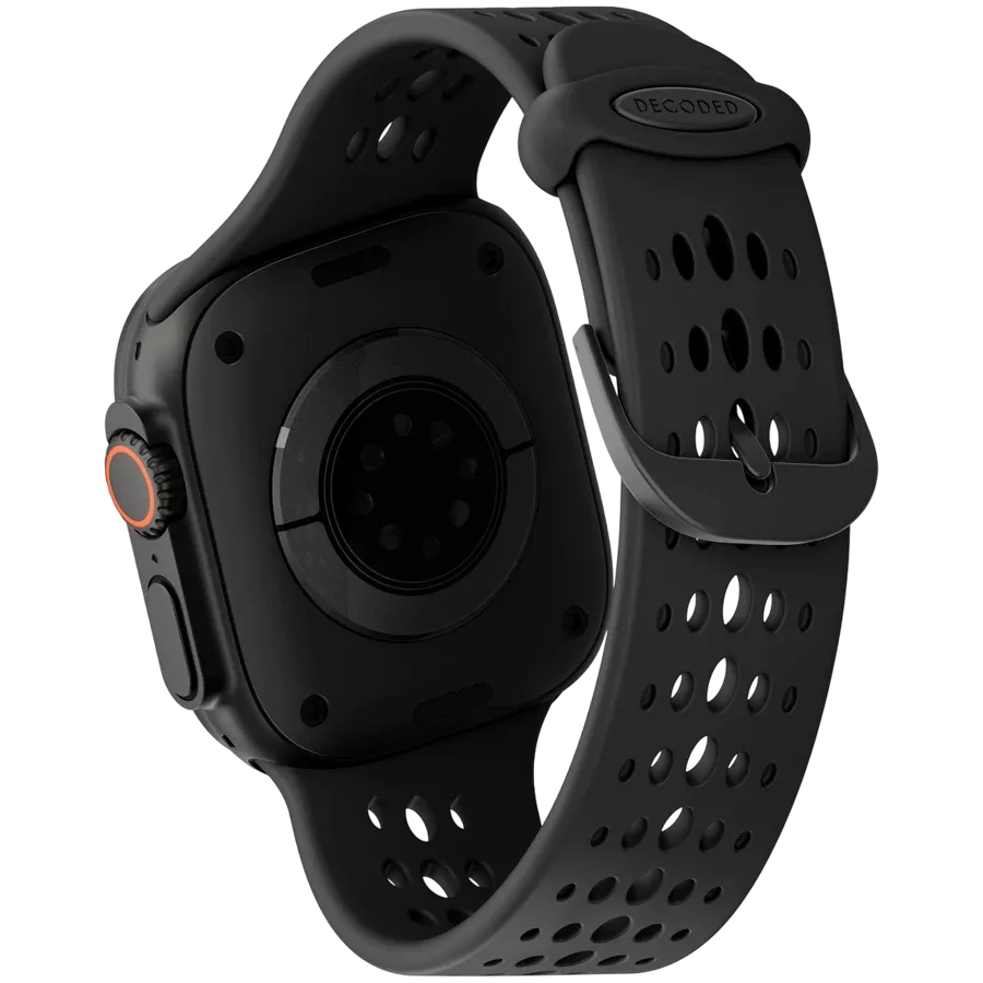 DECODED Удлинитель ремешка Ares O Silicone Band Чёрный для Apple Watch 44 mmApple Watch 45 mmApple Watch 46 mmApple Watch 49 mm 44/45/46/49 mm — Изображение №4