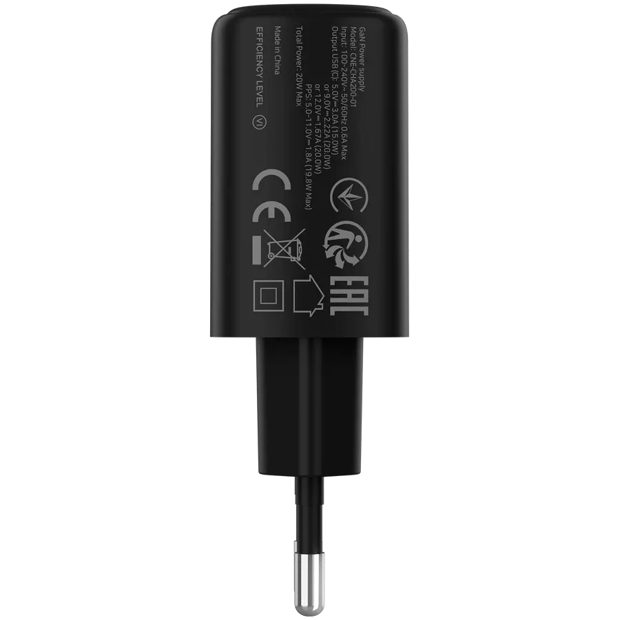 CANYON OnCharge 200 Power Adapter USB-C, 20 W, Black — Image №3