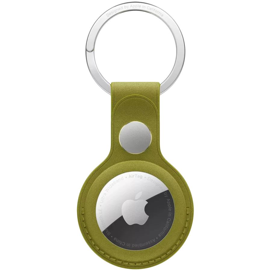 APPLE FineWoven Key Ring для AirTag, Chartreuse — Изображение №1