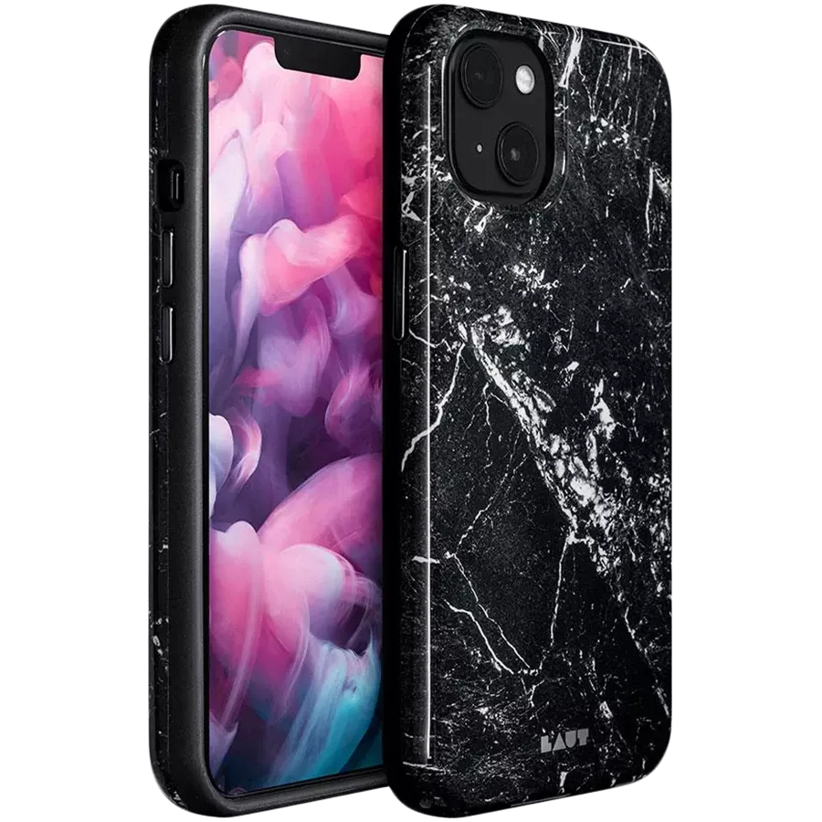 LAUT Προστατευτική θήκη Huex Elements Marble , Μαύρος for iPhone 13 — Εικών №1