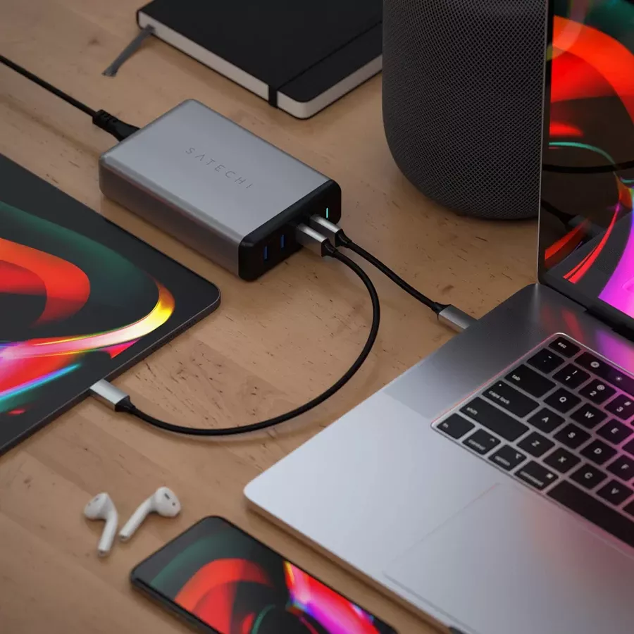 SATECHI quvvat adapteri 4*USB/USB-C 2*USB A turi, 2*USB C turi, 108 Vt — Изображение №3