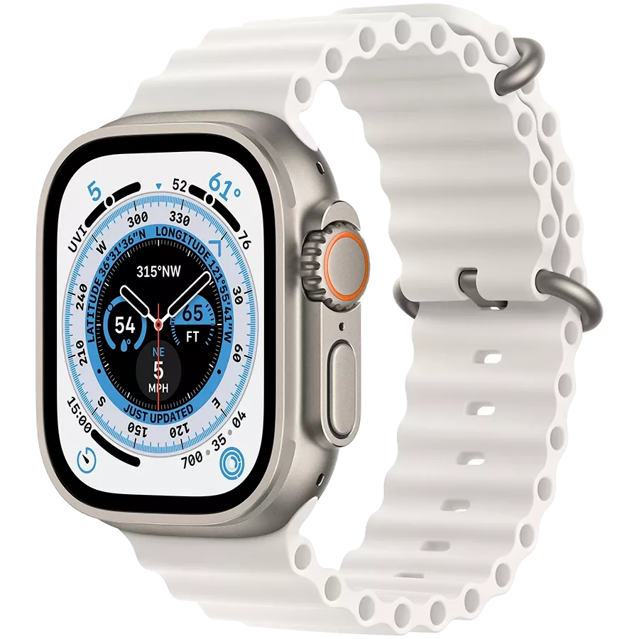 Apple Watch Ultra GPS + Cellular, 49millimetr, Natural, White Ocean Band — Изображение №1