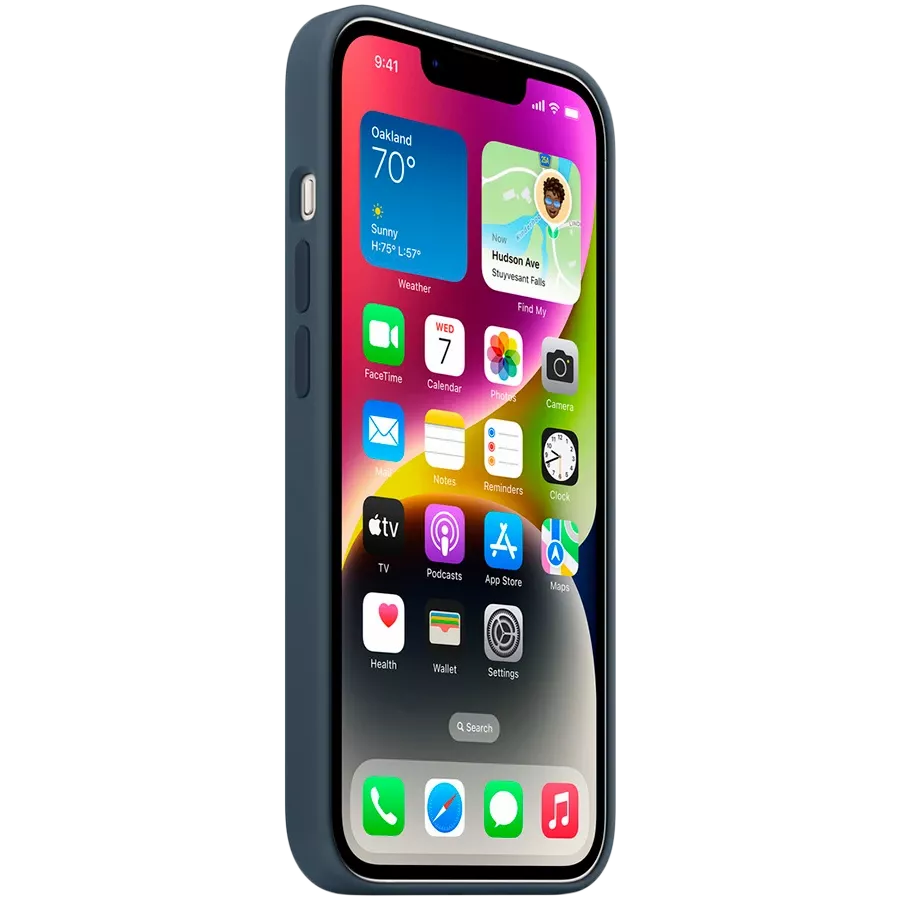 Чехол APPLE силиконовый с MagSafe Storm Blue для iPhone 14 — Изображение №3