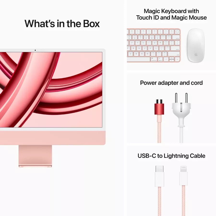 iMac 24" M3, 8C CPU 10C GPU, 8GB 256GB SSD, Pink — Image №9