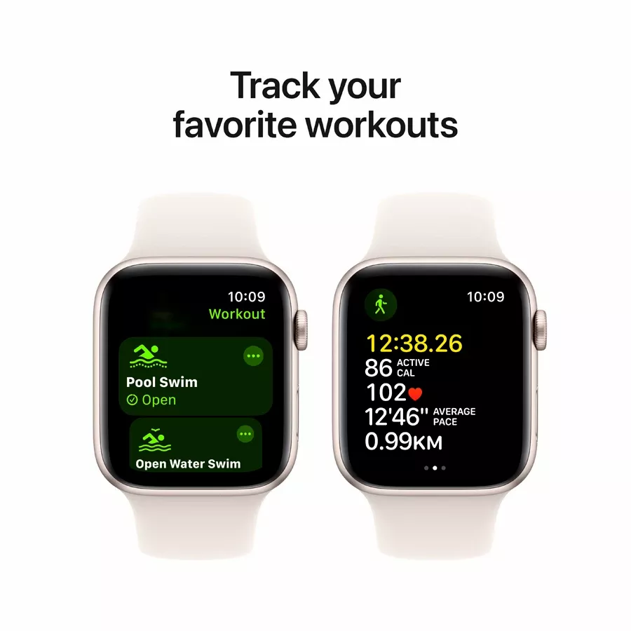 Apple Watch SE GPS Gen.2 (2024)  Starlight Sport Band, S/M, 44mm, Starlight — Image №6