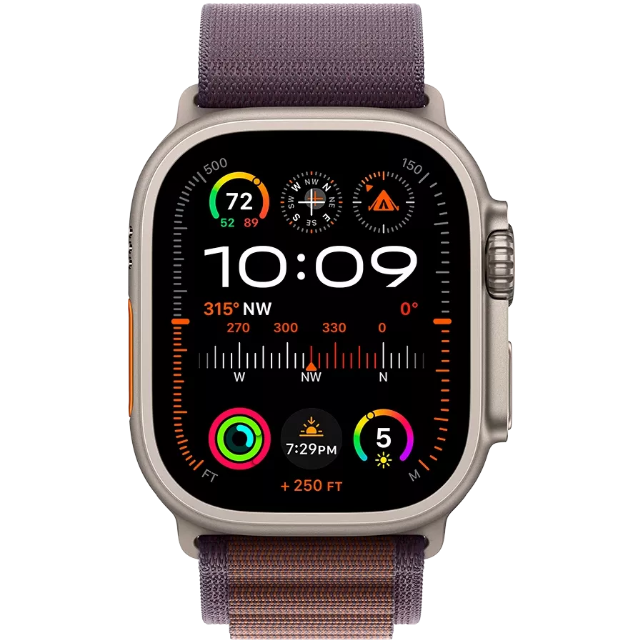 Apple Watch Ultra Series 2 GPS + Cellular, 49mm, Natural, Indigo Alpine Loop, Small — Image №2