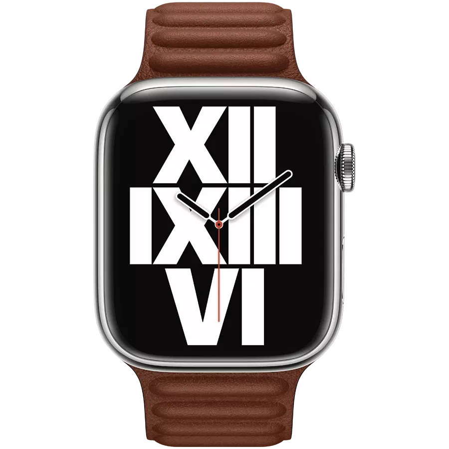Band APPLE 45mm Leather Link - M/L Leather Link Umber for Apple Watch 45 mm — Image №3