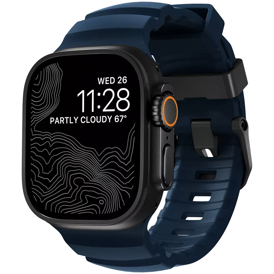 NOMAD Ζώνη Rocky Point Band Black Titanium Hardware Atlantic Για Apple Watch 46/49 mm — Εικών №1