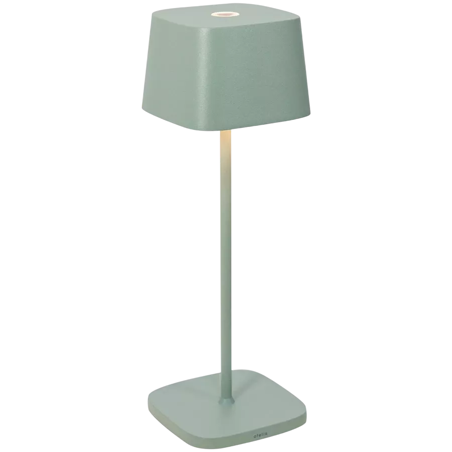ZAFFERANO OFELIA PRO TABLE LAMP 100x100x290mm. PAINTED SAGE GREEN 2.2W LED 131-150lm. — Image №1