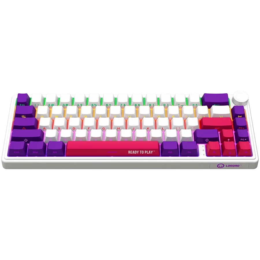 LORGAR KBP70MW Gaming Keyboard, Wireless, White, EN — Image №3