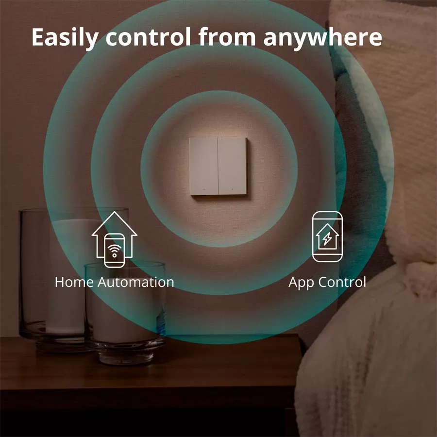 Smart wall switch H1 (with neutral, double rocker) AQARA, White — Image №8