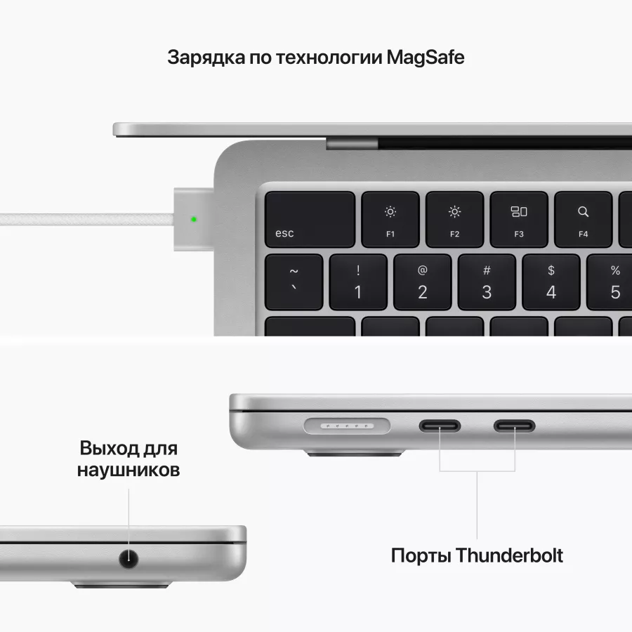 Apple MacBook Air 13.6"  Apple M2 (8C CPU/8C GPU), 16 ГБ, 256 ГБ, Серебристый, 2022 — Изображение №11
