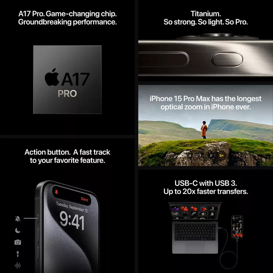 iPhone 15 Pro Max, 256 GB, Natural Titanium — Image №7