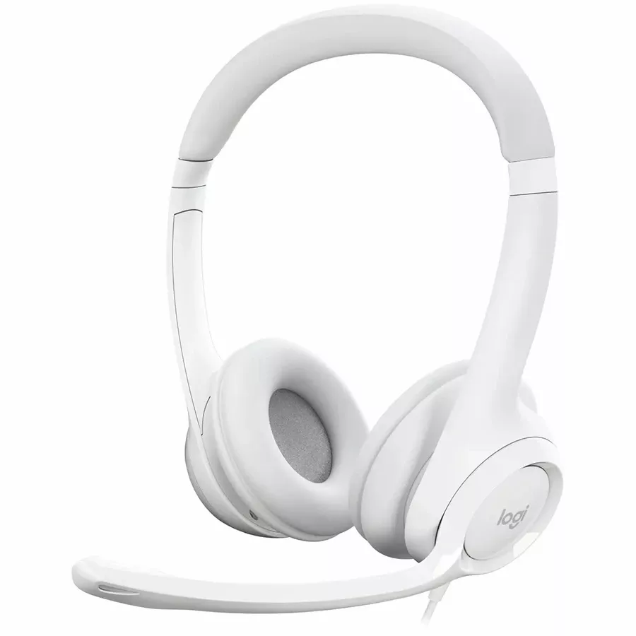 Наушники LOGITECH Headset H390 USB Off-White (L981-001286) — Изображение №1