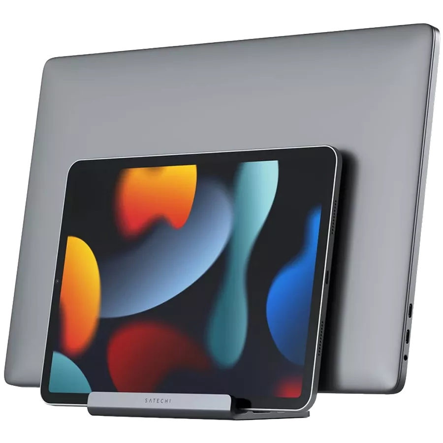 Двойная вертикальная подставка SATECHI Dual Vertical Laptop Stand (ST-ADVSM) — Изображение №1