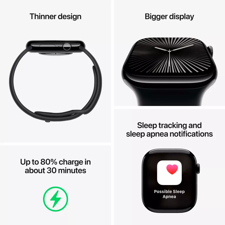 Apple Watch Series 10 GPS, 42mm, Silver, Blue Cloud Sport Loop — Image №3