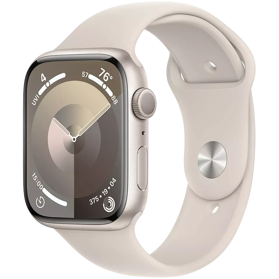 Apple Watch Series 9 GPS, 41χιλ., Starlight, Starlight αθλητική ζώνη, M/L — Εικών №1