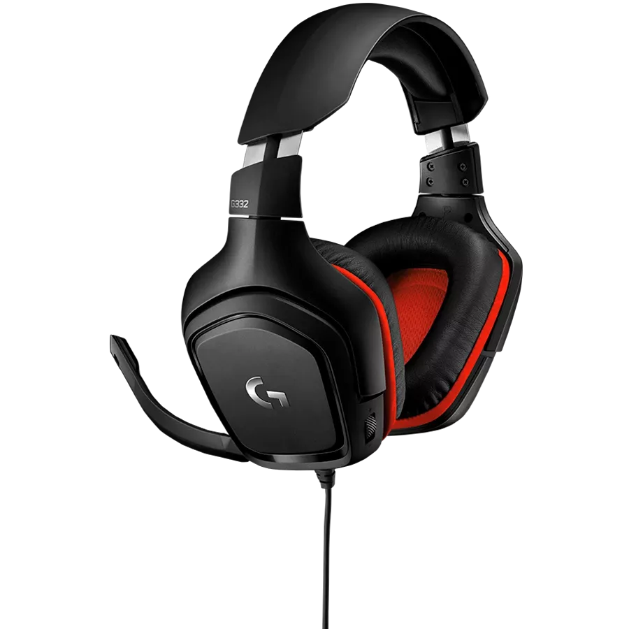 Headset LOGITECH G332 with Microphone, Black/Red — Image №4