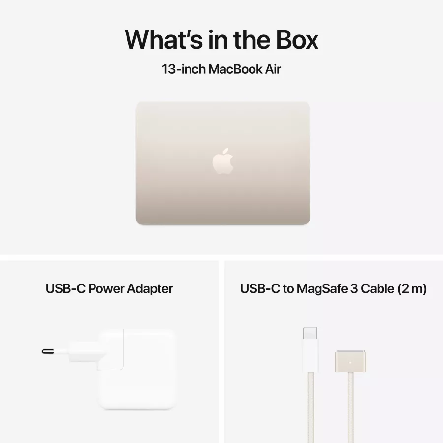Apple MacBook Air 13.6"  Apple M4 (10C CPU/10C GPU), 24 GB, 512 GB, Starlight, 2025 — Image №9