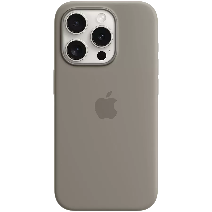 APPLE Silicone Case with MagSafe Clay for iPhone 15 Pro — Image №1