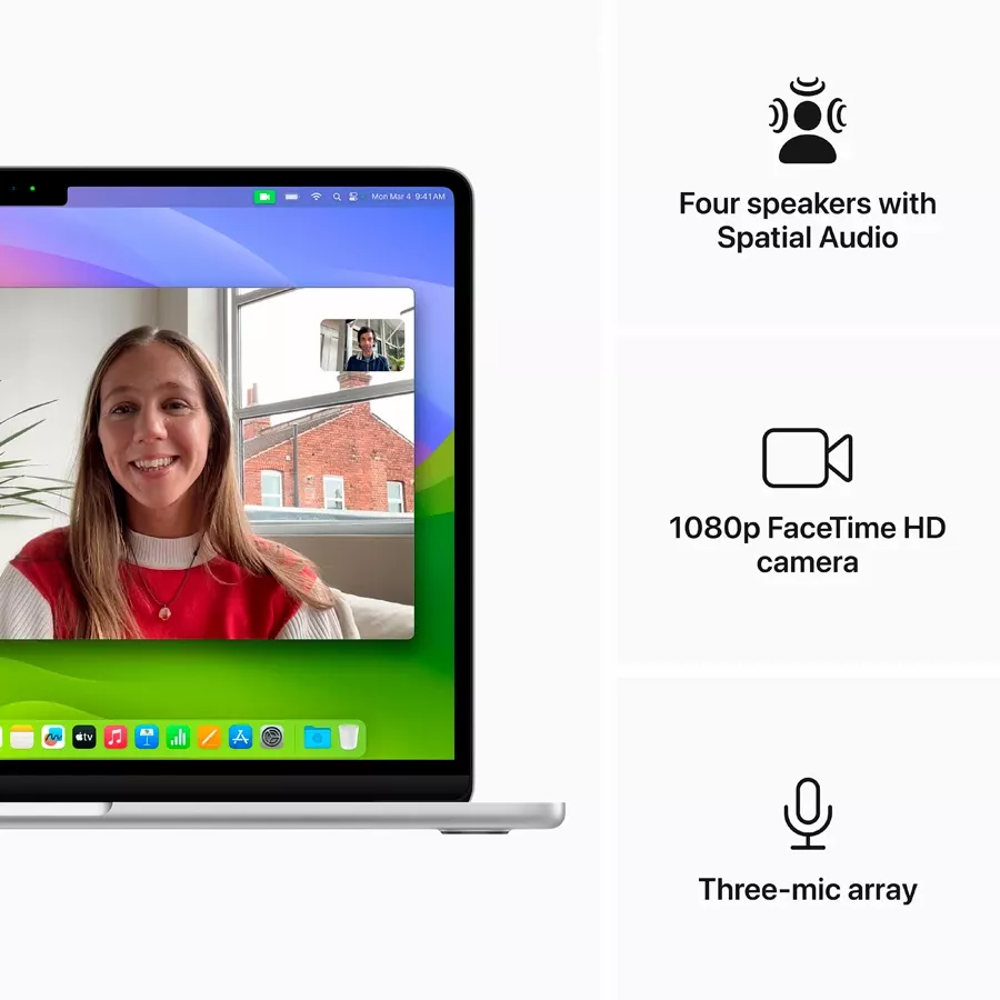 MacBook Air 13.6"  Apple M3 (8C CPU/8C GPU), 16 GB, 256 GB, Silver — Image №6