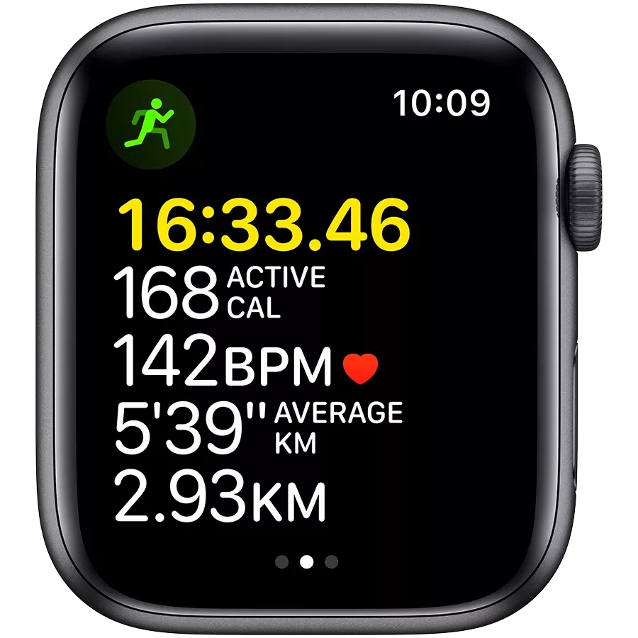 Apple Watch SE GPS, 44мм, Серый космос, Спортивный ремешок цвета «тёмная ночь» — image №3