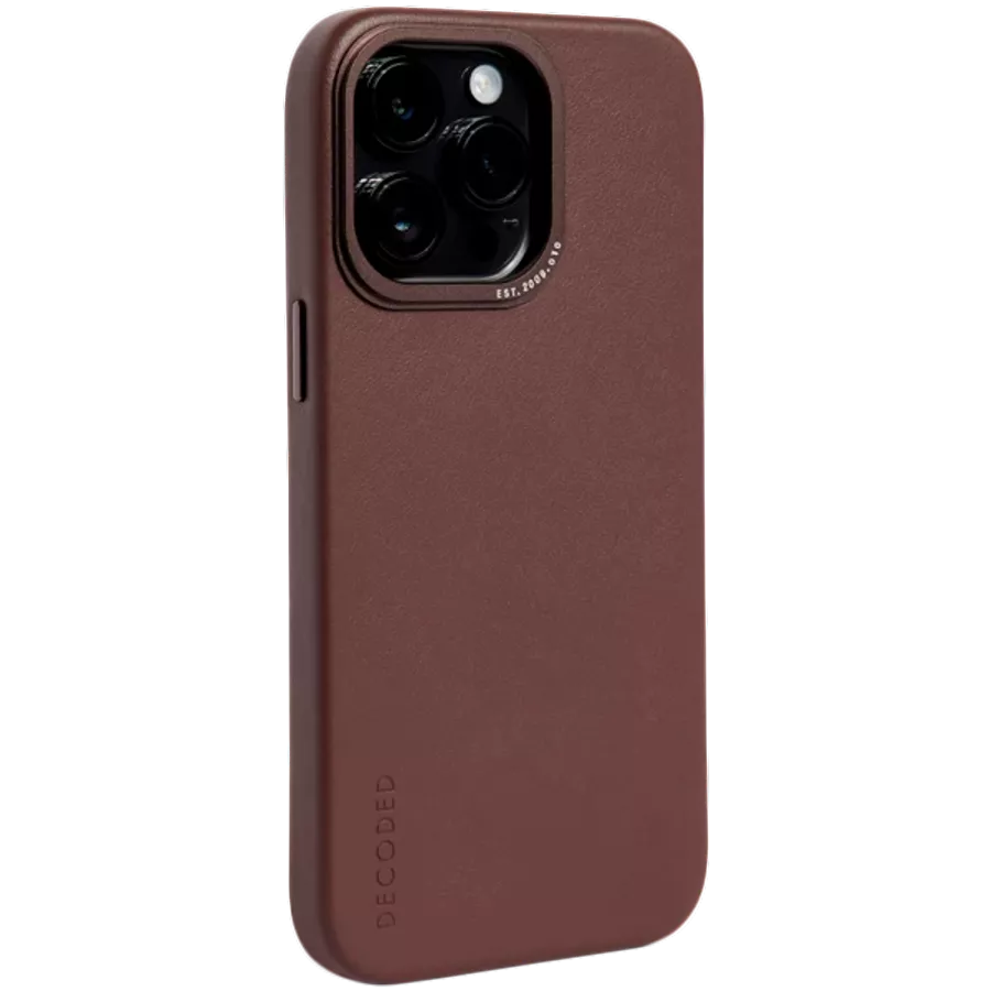 DECODED Case Leather Case with MagSafe, Chocolate for iPhone 14 Pro — Image №2