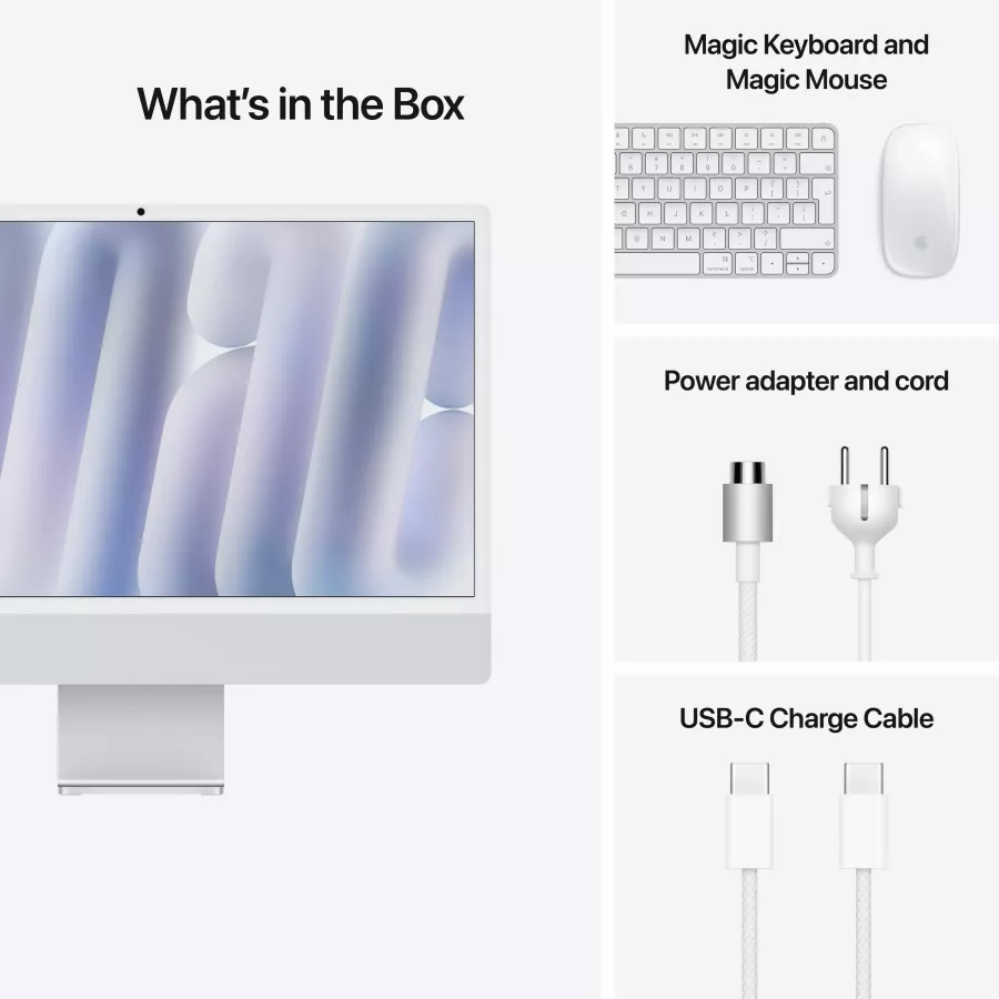 Apple iMac 24", Apple M4 (8C CPU/8C GPU), 16 GB, 256 GB SSD, Silver — Image №9