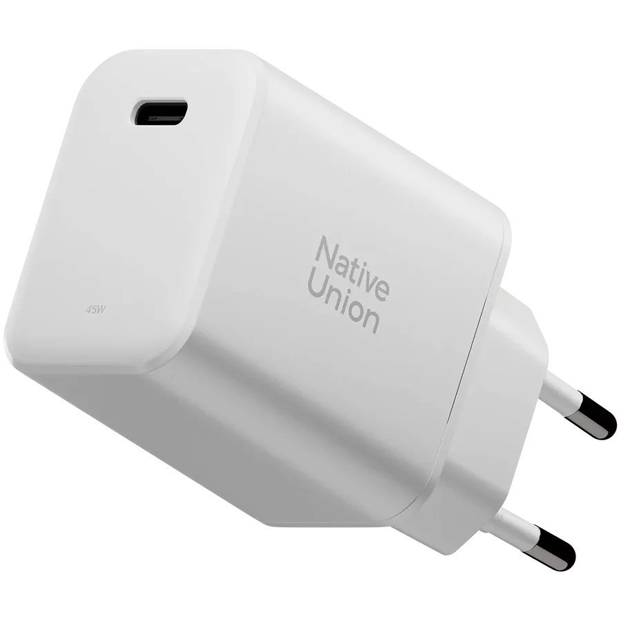 Зарядний пристрій Native Union Fast GaN PD 45W USB-C Port White (FAST-PD45-WHT-EU) — Зображення №1