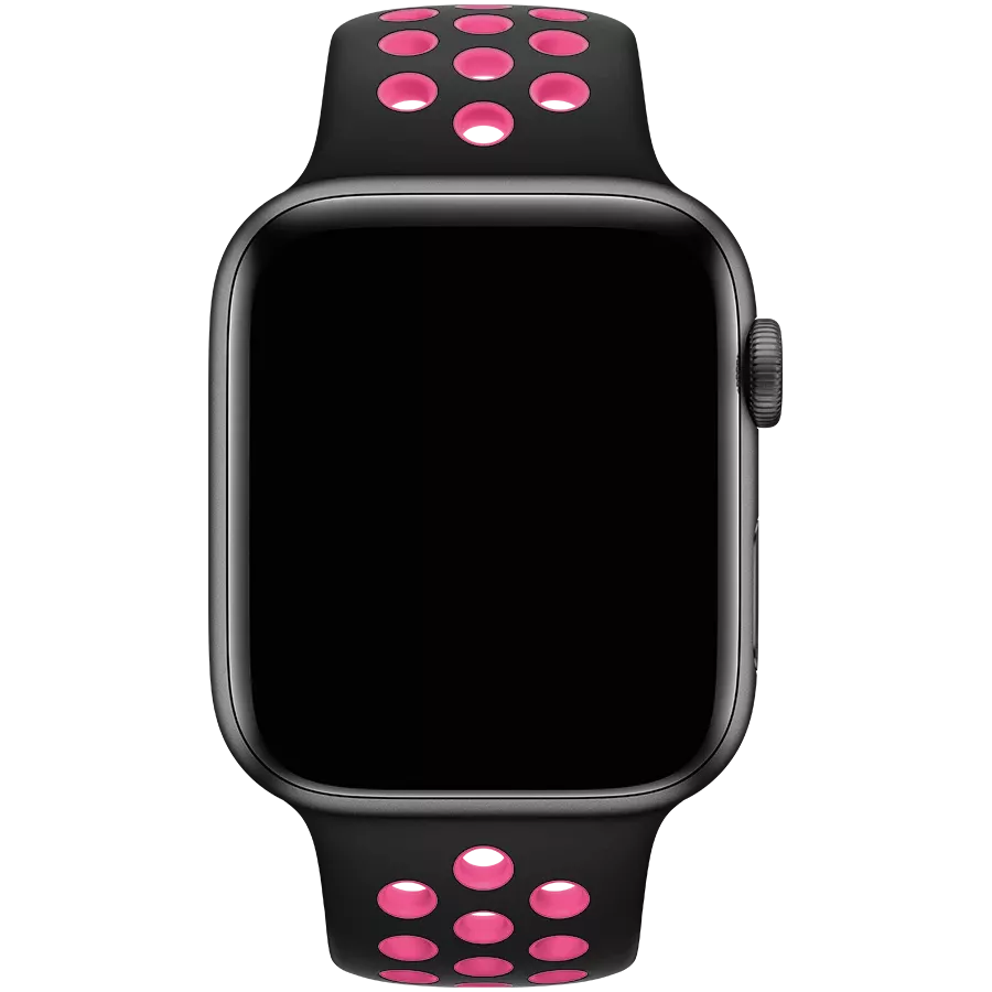 Band APPLE 44mm Nike Sport Band - S/M & M/L Black/Pink Blast — Image №3