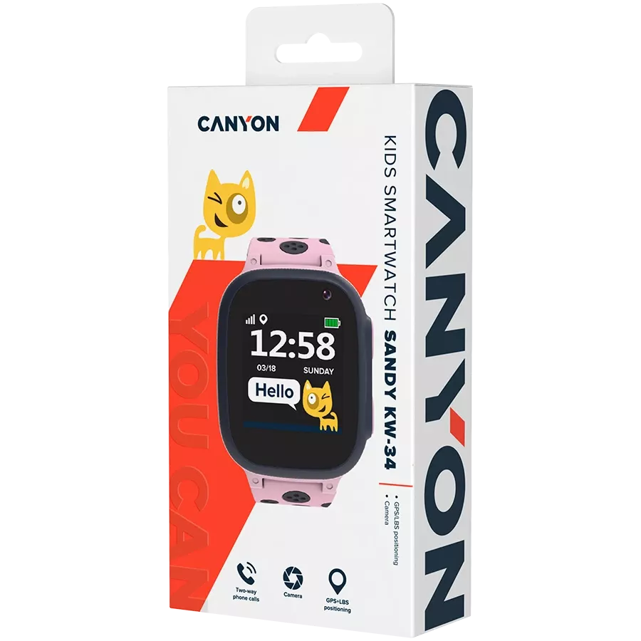 CANYON Sandy KW-34 (1.44", 128x128, 32 МБ) Рожевий — Зображення №6