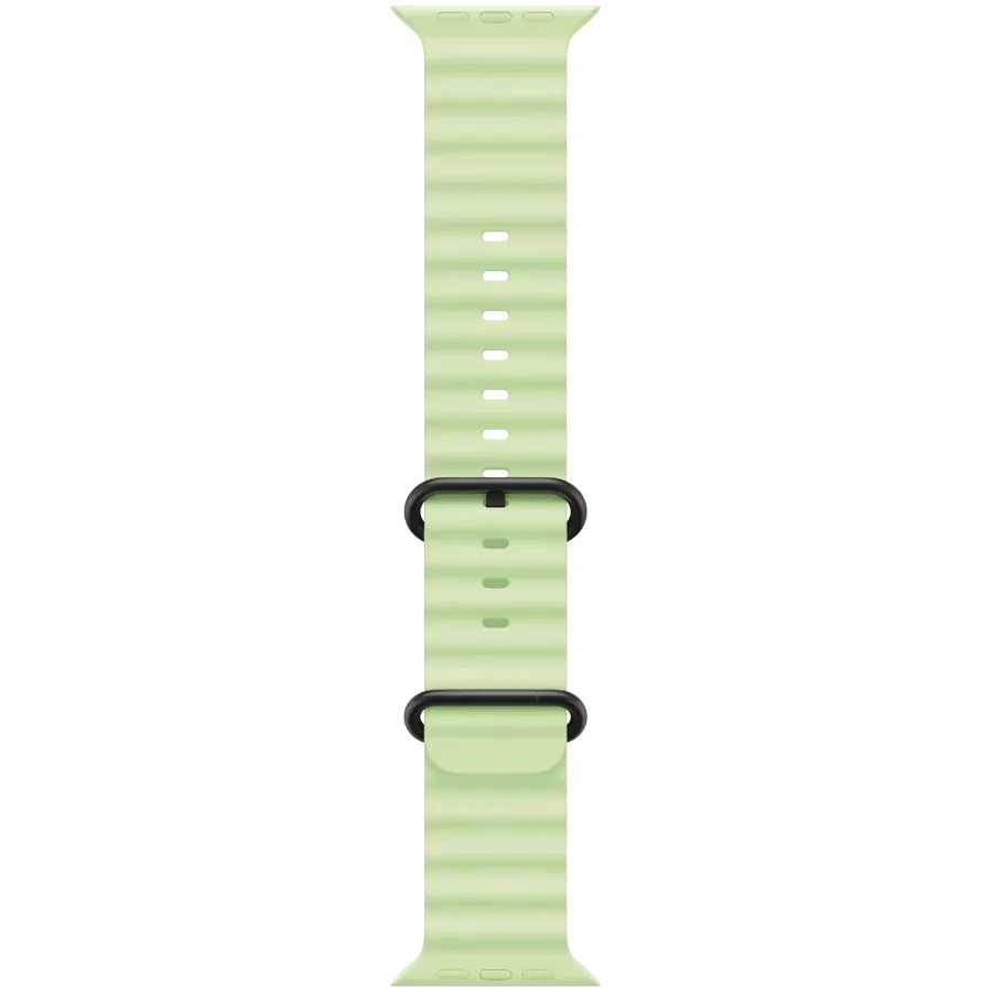 Apple 49mm Ocean Band - Black Titanium Finish Band Ocean Band Neon Green for Apple Watch 44/45/46/49 mm — Image №2 Apple 49mm Ocean Band - Black Titanium Finish Band Ocean Band Neon Green for Apple Watch 44/45/46/49 mm — Image №2