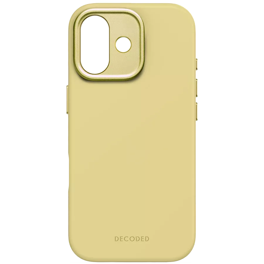 DECODED Case Antimicrobial Silicone with MagSafe, Yuma Yellow for iPhone 17 — Image №1