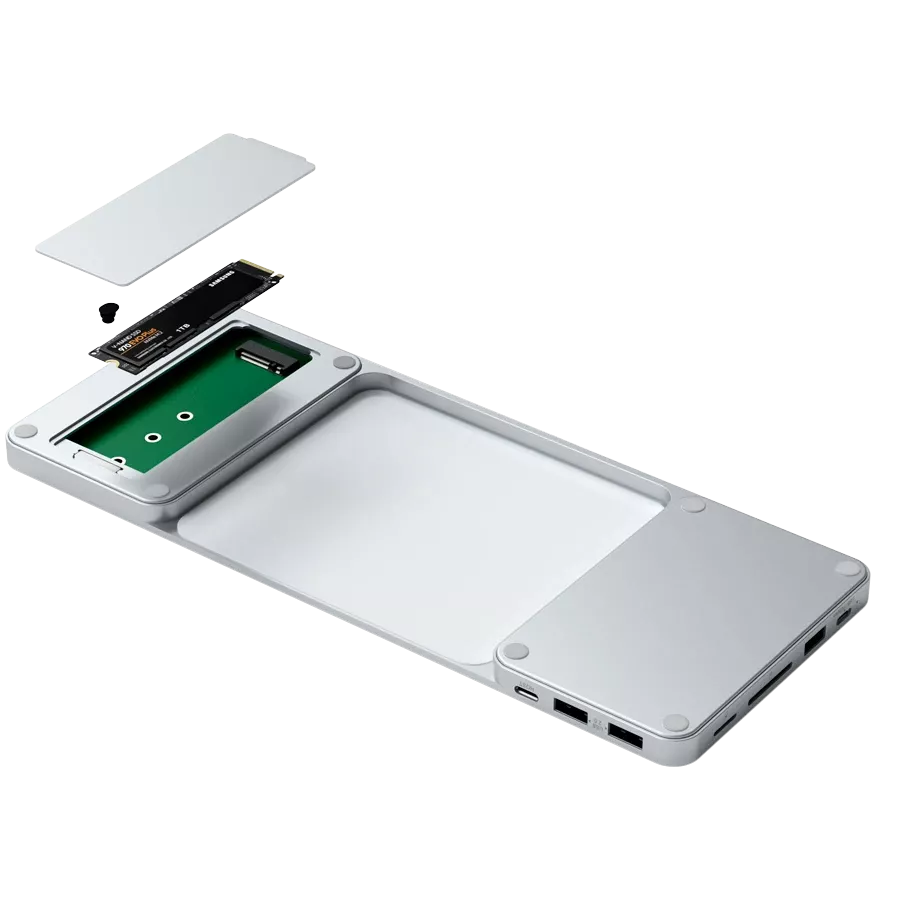 SATECHI USB Type C Хаб, Серебристый — Изображение №3