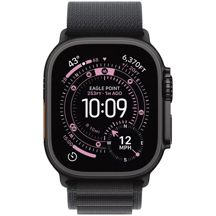 Apple 49mm Loop - Medium Band Extension Alpine Loop Black for Apple Watch 44/45/46/49 mm — Image №2