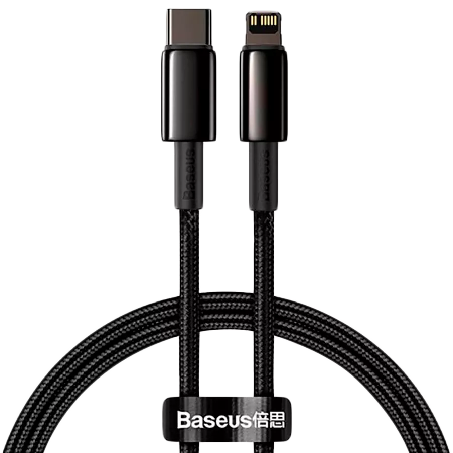 BASEUS USB-C to Lightning Cable, 2 m, Black — Image №1