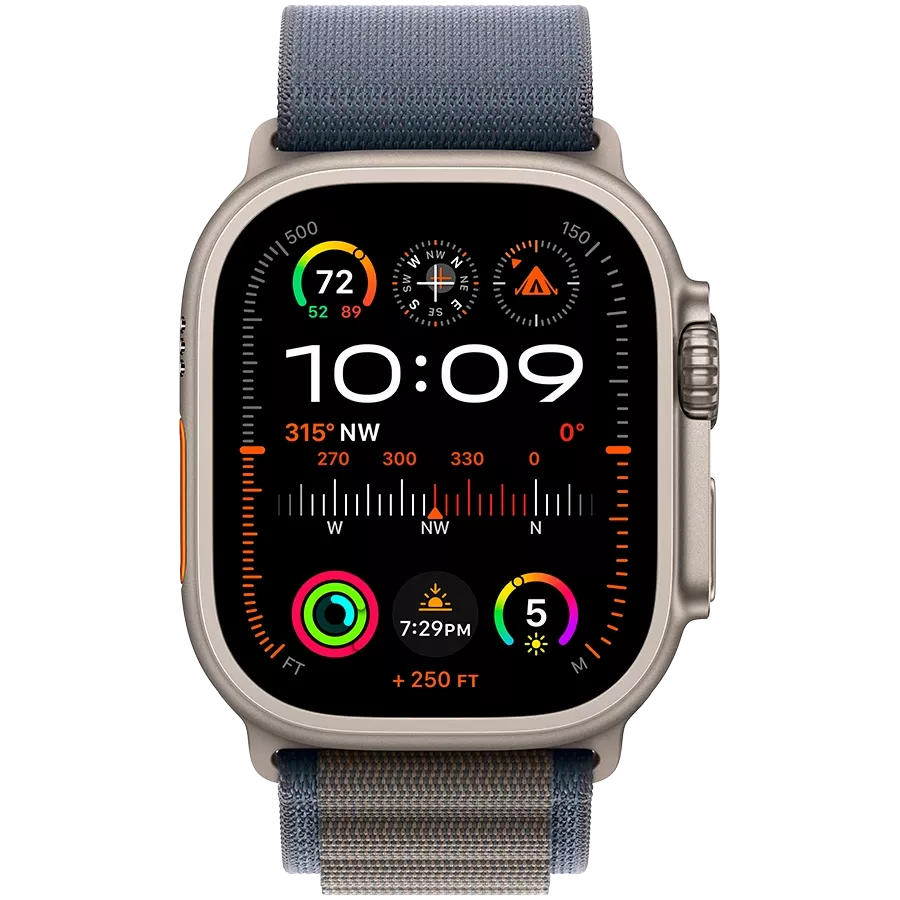 Apple Watch Ultra Series 2 GPS + Cellular, 49mm, , Blue Alpine Loop, Small — სურათი №2