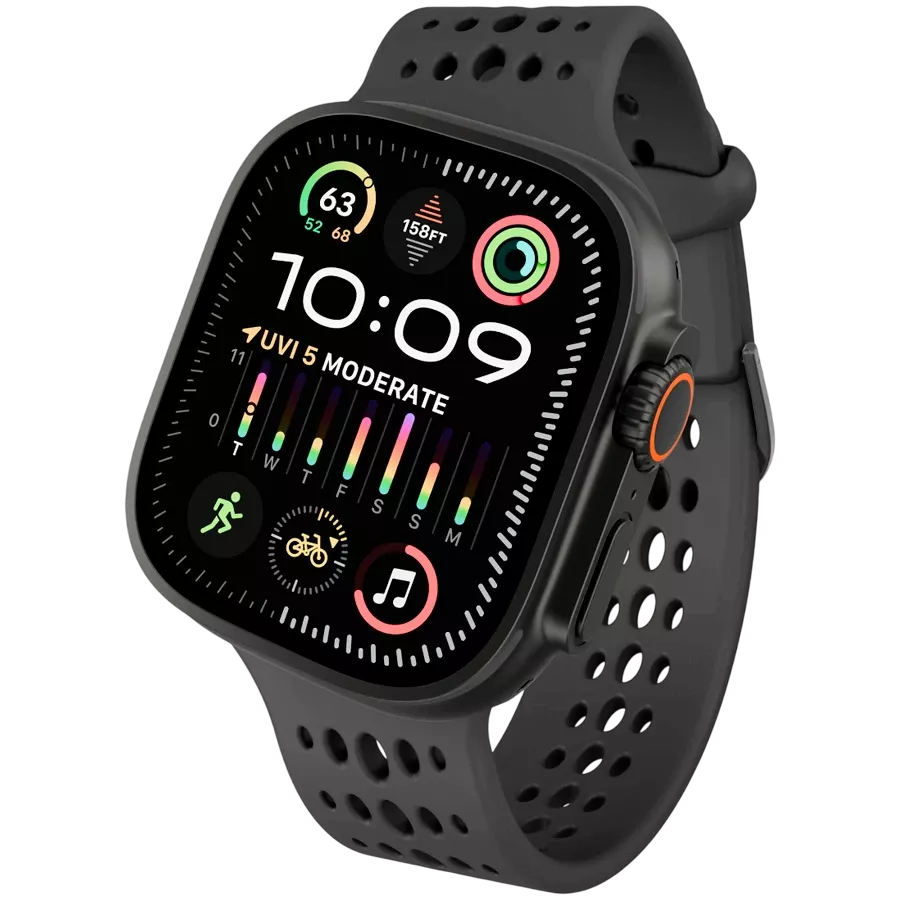 DECODED Удлинитель ремешка Ares O Silicone Band Чёрный для Apple Watch 44 mmApple Watch 45 mmApple Watch 46 mmApple Watch 49 mm 44/45/46/49 mm — Изображение №3