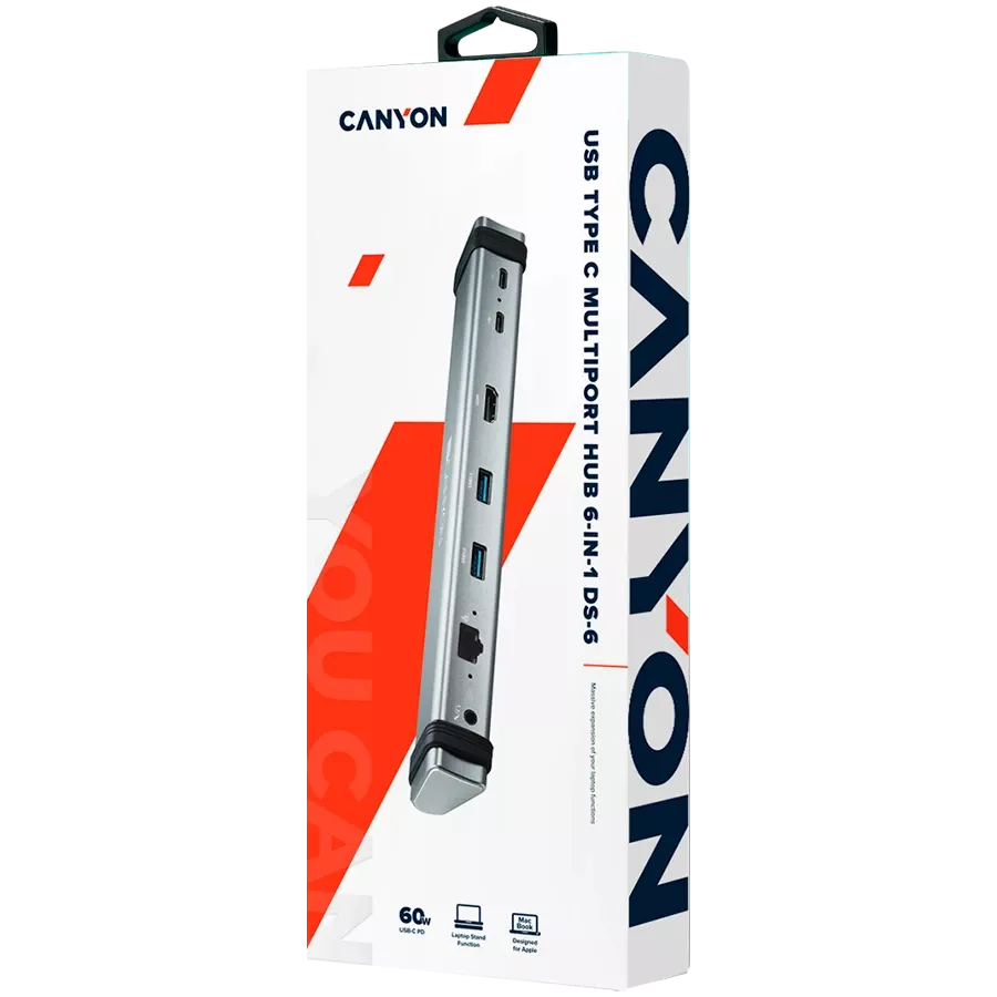 Мультипортова док-станція CANYON 6в1 USB Type C (CNS-TDS06DG) — Зображення №5