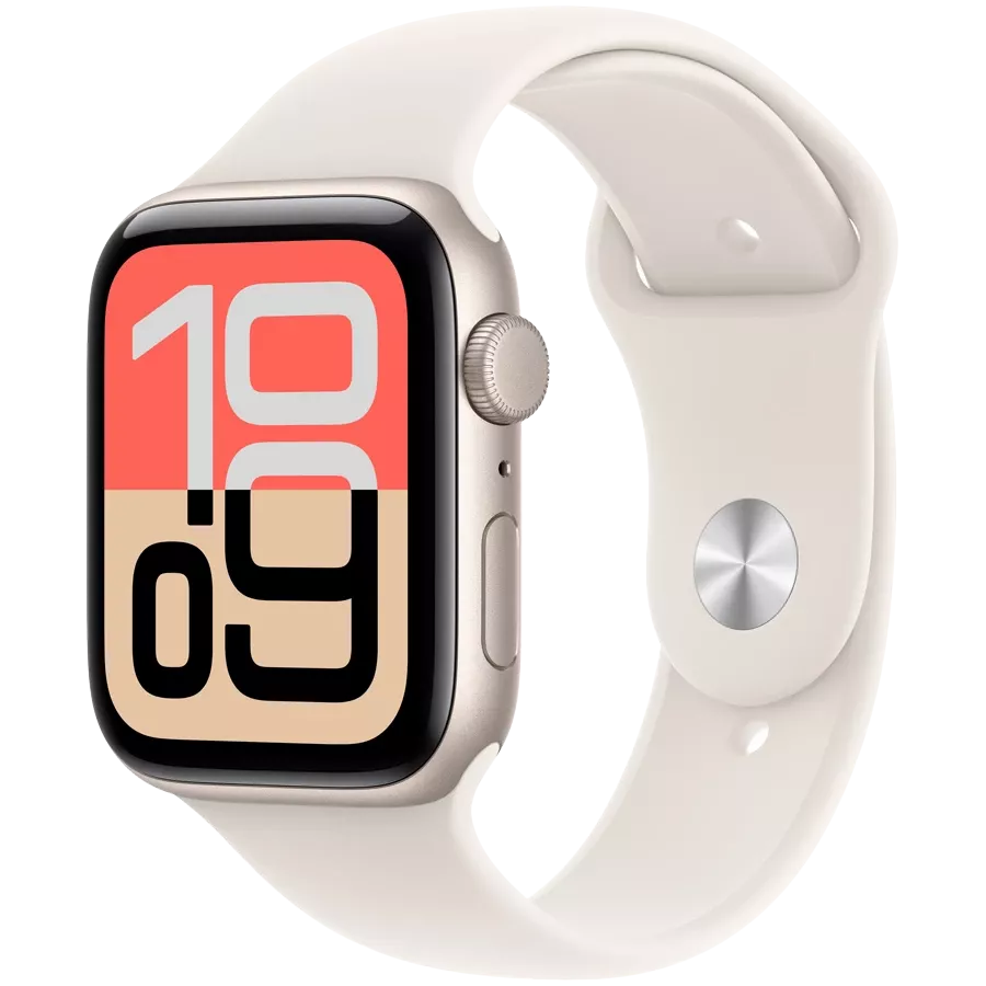 Apple Watch SE GPS Gen.3, 44mm, Starlight, Starlight Sport Band, S/M — Image №1