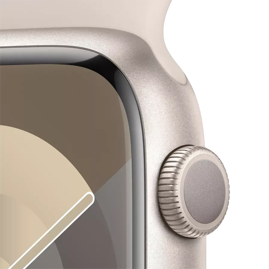 Apple Watch Series 9 GPS  Starlight Sport Band, M/L, 45mm, Starlight — Image №3