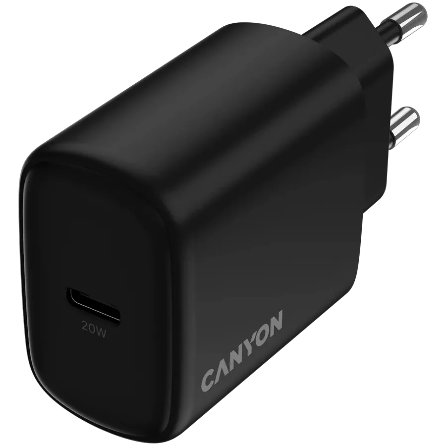 CANYON OnCharge 200 Power Adapter USB-C, 20 W, Black — Image №4