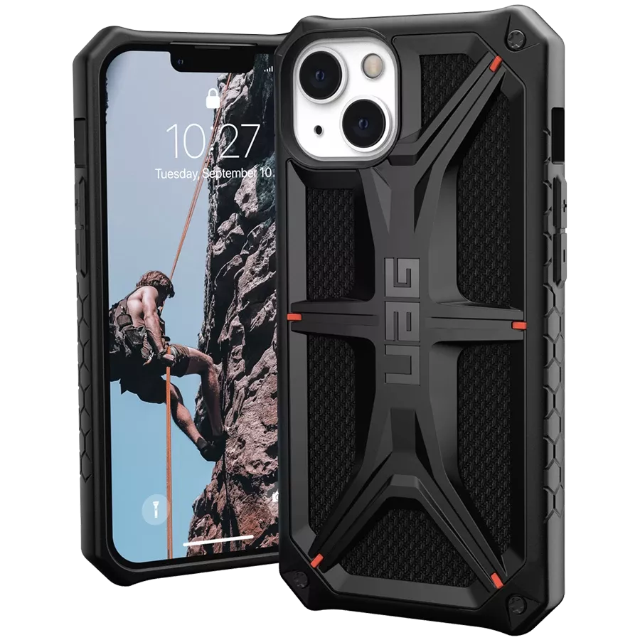 UAG Protective Case MONARCH KEVLAR , Kevlar Black for iPhone 13 — Image №1