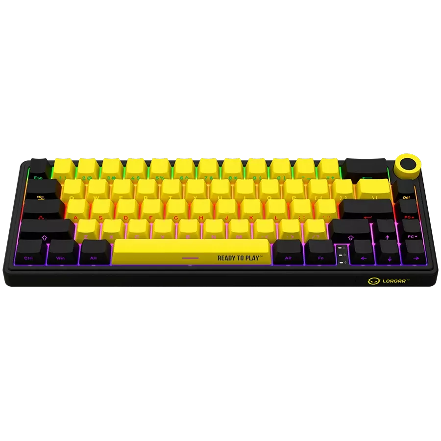 LORGAR KBP70MW Gaming Keyboard, Wireless, Yellow, EN — Image №3