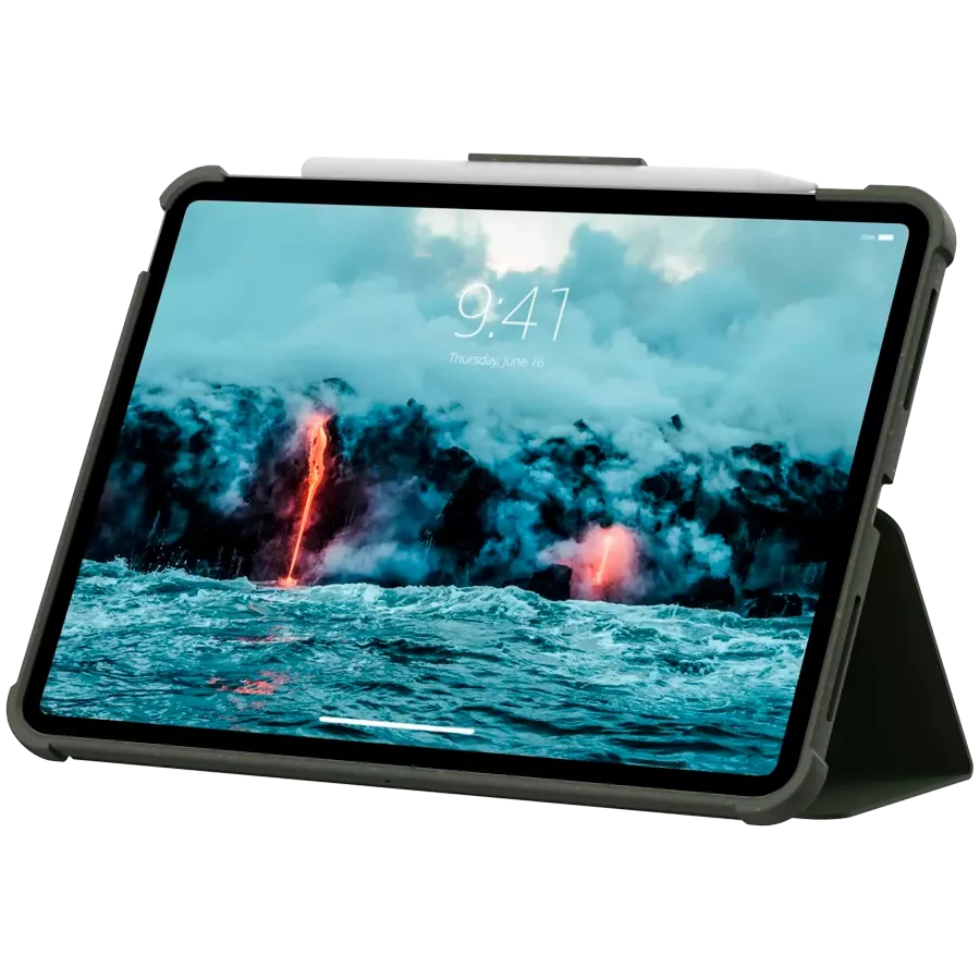 Обложка Smart Folio UAG BIODEGRADABLE OUTBACK  Оливковая для iPad Air (5-го поколения) — Изображение №3