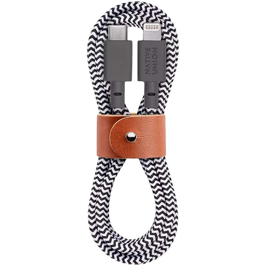 NATIVE UNION Καλώδιο USB-C σε Lightning, 1.2 μετρητής, Ζέβρα — Εικών №1