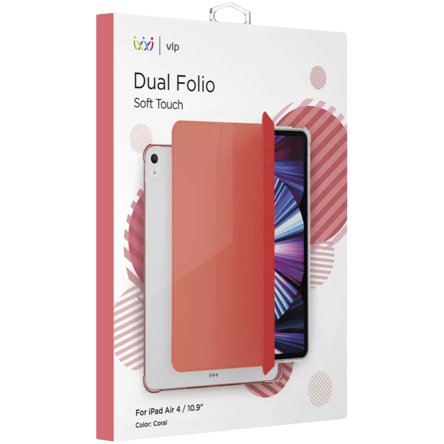 Husă VLP Smart Folio pentru iPad Air (Gen. 4), Coral — image №3
