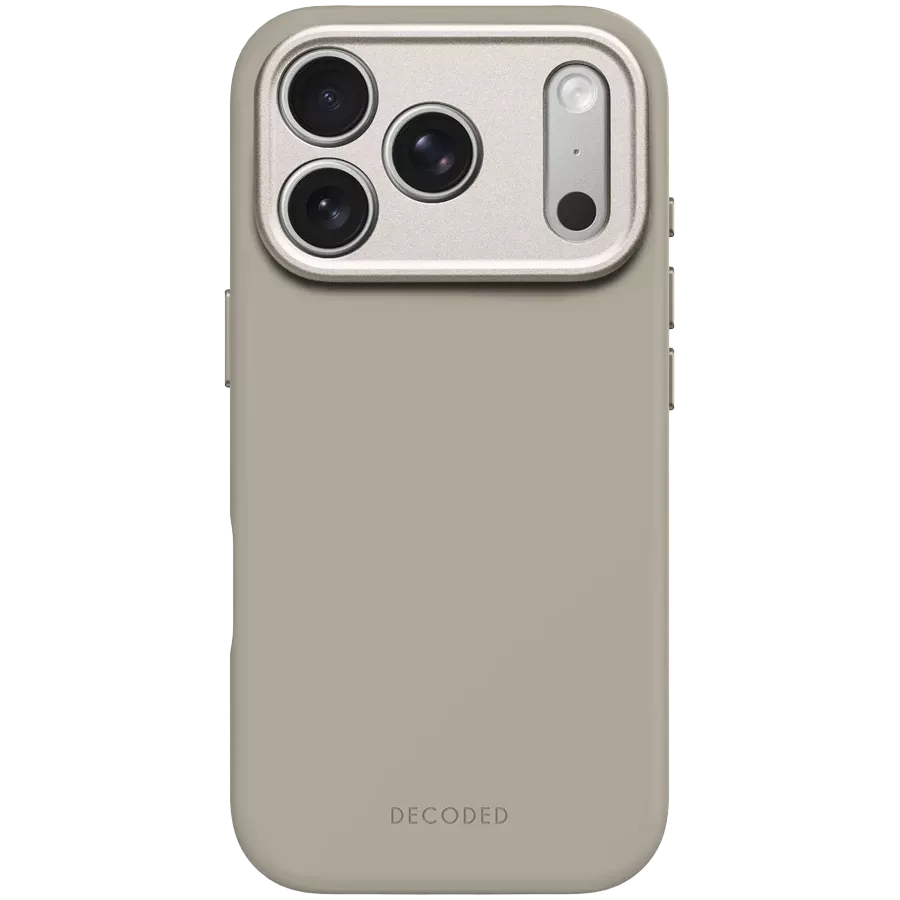 DECODED Case Antimicrobial Silicone MagSafe with MagSafe, Soft Taupe for iPhone 17 Pro — Image №1